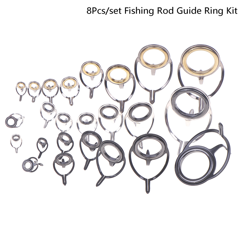 8Pcs Fishing Tackle Stainless  – обзор и цена Fishing Rod Guide Replacement
