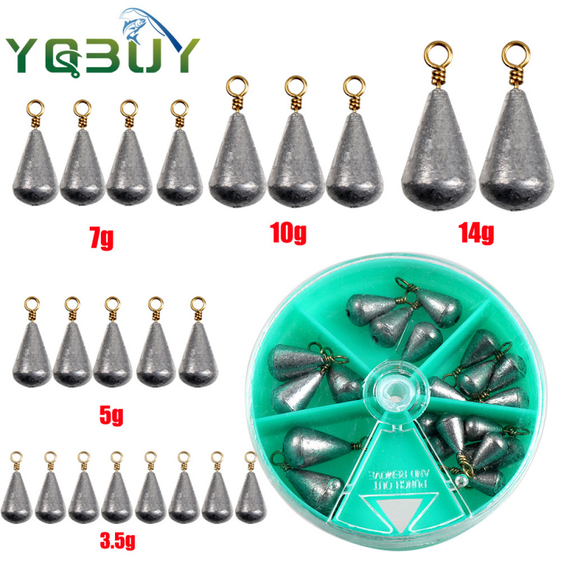 21PCSBoxed olive-shaped lead s – обзор и цена Fishing Rod Casting