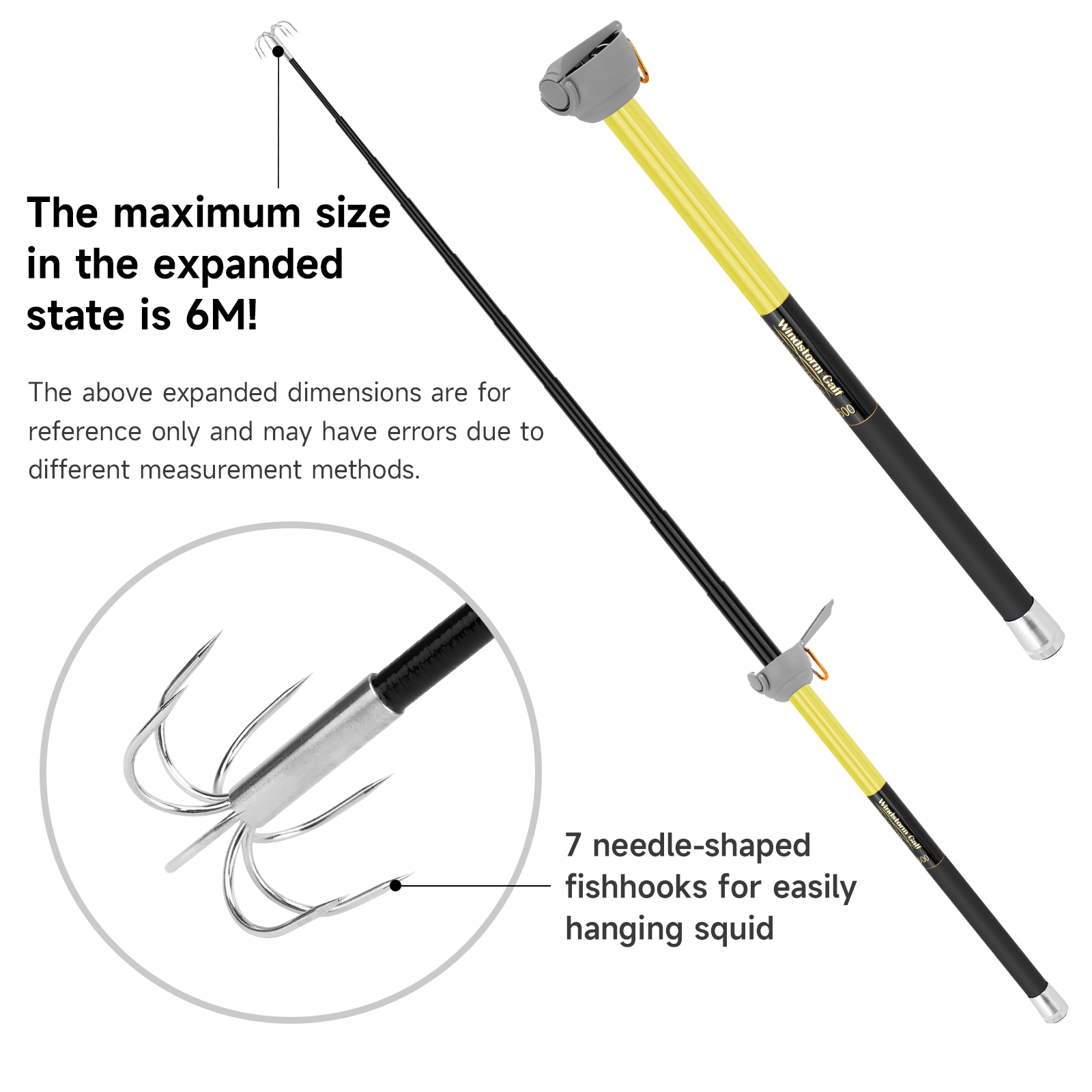 SANLIKE 6M Telescopic Squid Ro – обзор и цена Fishing Rod Carbon Fiber