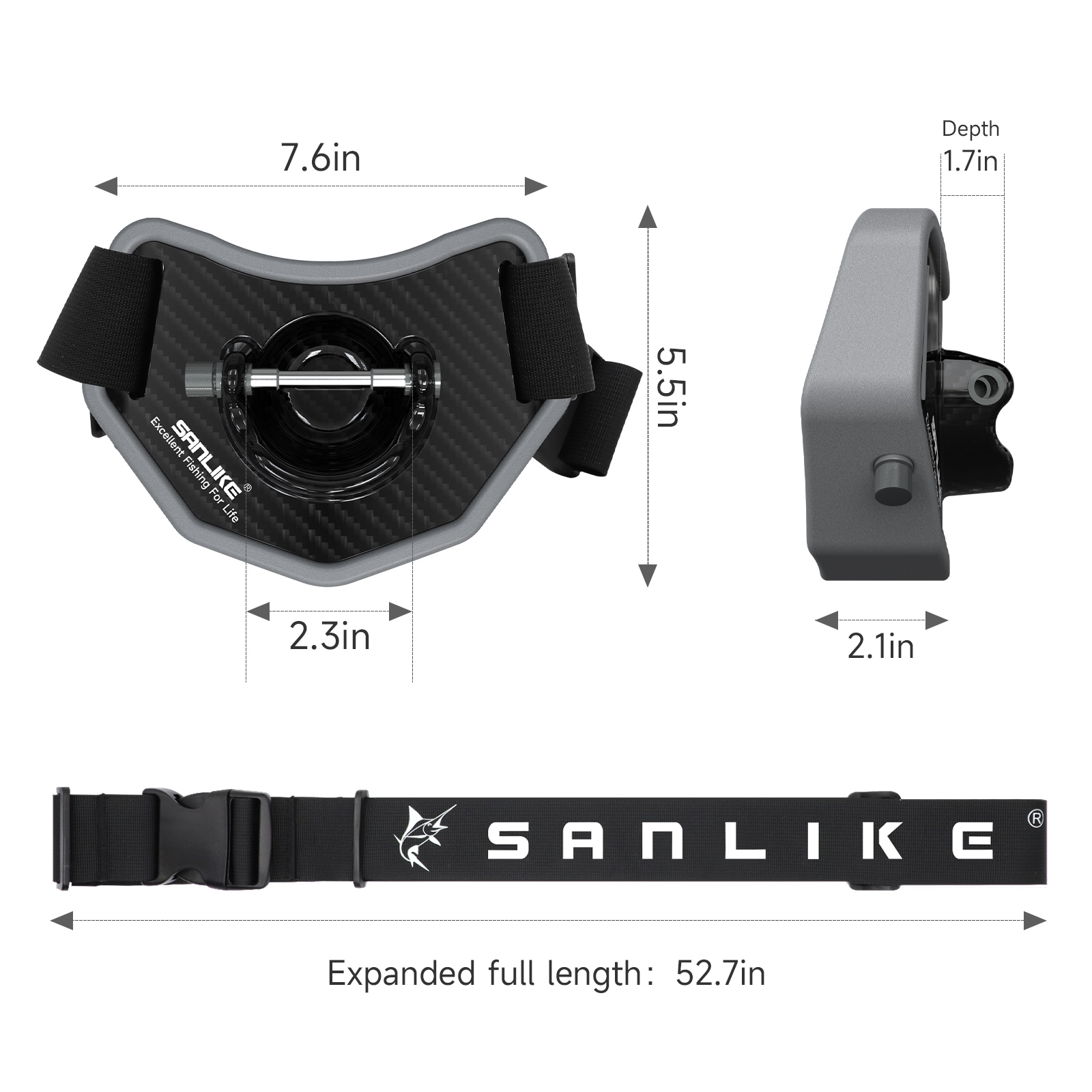 SANLIKE Fishing Fighting Belt  – обзор и цена Fishing Rod Carbon Fiber