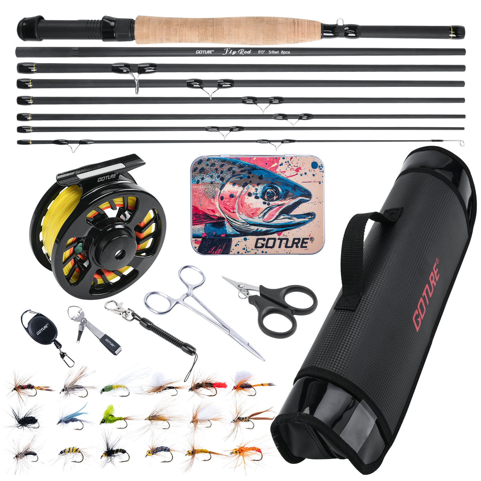 Goture Fly Fishing Rod and Ree – обзор и цена Fishing Rod Fly