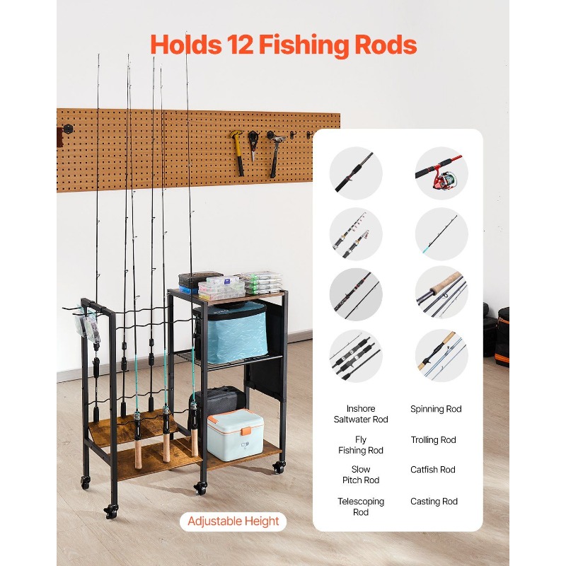 12 Pole Fishing Rod Holder Fis – обзор и цена Fishing Rod Holder