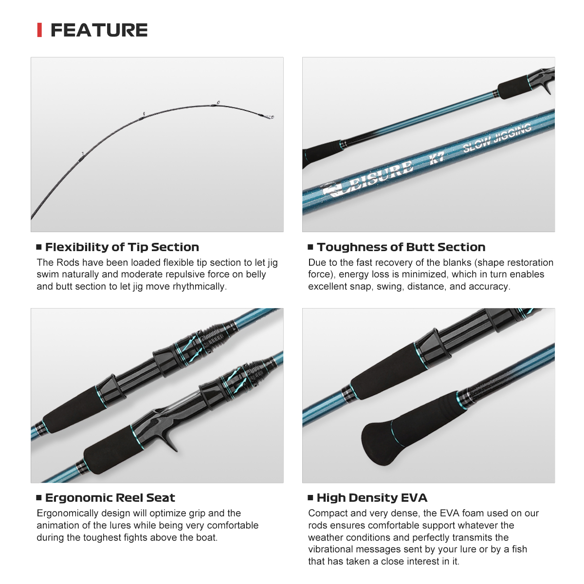 NOEBY K7 Slow Pitch Jigging Fi – обзор и цена Fishing Rod Surf