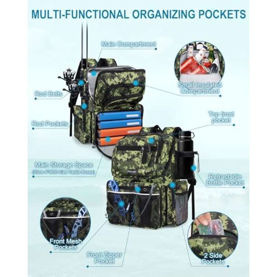 Fishing Backpack with Rod Hold – обзор и цена Fishing Rod Holder